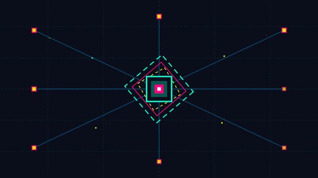 Dynamic Neural Network Visualization In Digital Cube.