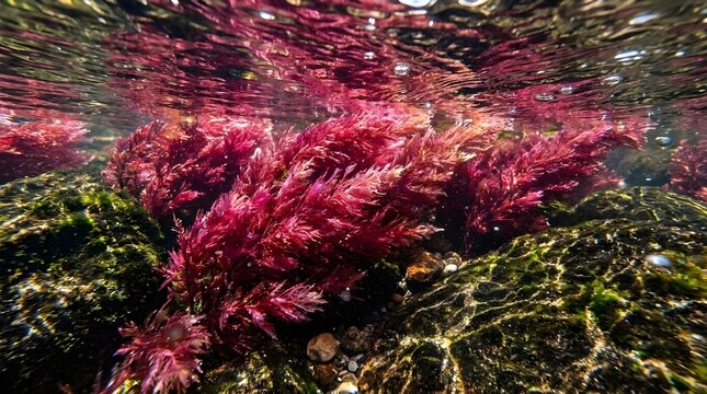Cano Cristales Red Algae Water Texture