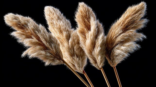 Elegant Dried Pampas Grass Stems for Home Decor.