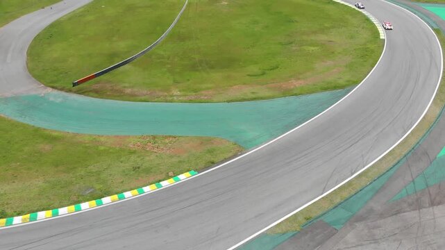 Stock car racing car at racetrack of Interlagos, Sao Paulo, Brazil