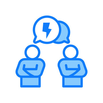 Argument Icon Blue Color Style