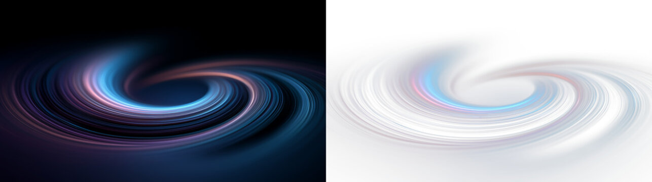 digital abstract swirling light vortex with blue and purple tones, background for technology and futuristic concept