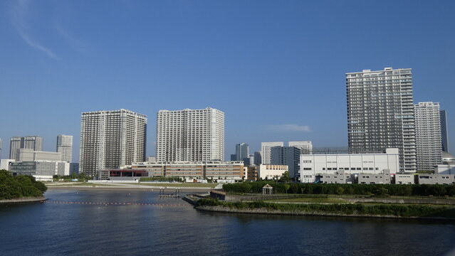 High-rise apartment complex in Toyosu, Koto Ward, Tokyo.