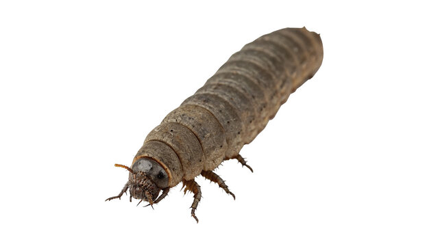 Woodlouse pill bug isopod garden insect isolated on transparent background for soil biology agricultural entomology education.
