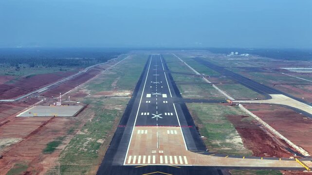 Aerial View of Alluri Sitarama Raju International Airport Bhogapuram Under Construction Andhra Pradesh