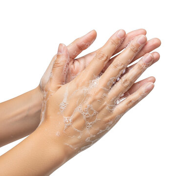 Close up of two hands clapping together with a blurred background