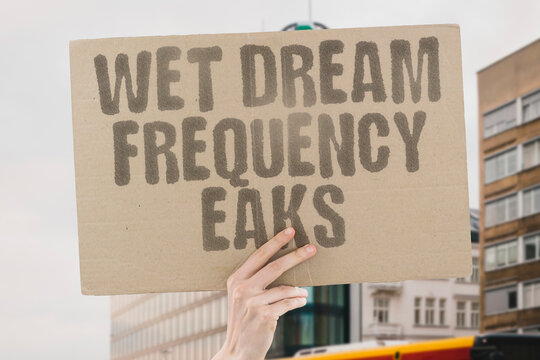 "Wet dream frequency eaks" Wet dream frequency peaks in adolescence. WETDREAMS. AGE. FIFTEEN. FREQUENCY. PEAK.