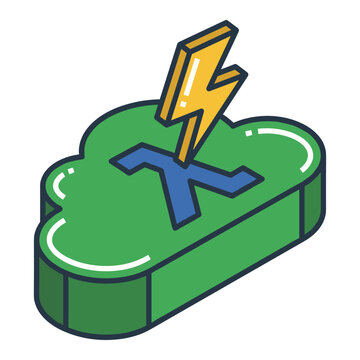 Cloud Computing Lambda Function Executing On Cloud Server Infrastructure Technology Concept