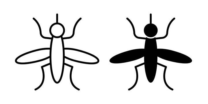 Mosquito Icon represents insects, pest control, disease prevention, environmental health, and biological studies.
