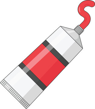Paint Tube Vector Illustration. Paint Supply Design Element Isolated on White Background