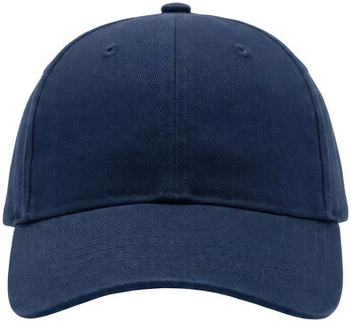 Classic navy blue baseball cap front view
