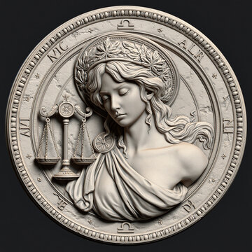 3D printable Libra zodiac constellation sculpture featuring balanced scales, stars and geometric celestial lines in a clean contemporary design.
