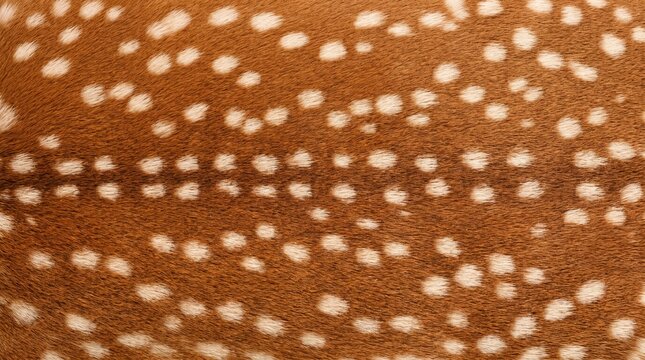 Close up of deer fur texture with white spots