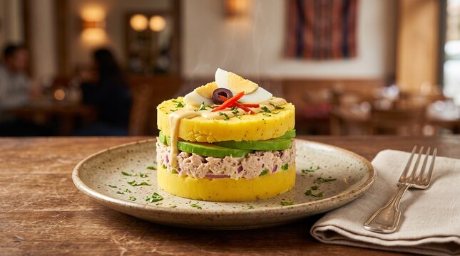 Peruvian Causa Rellena Tuna Avocado