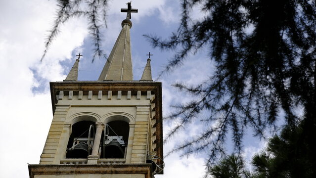 Bell tower of the church of Chievo Verona, Verona, Italy