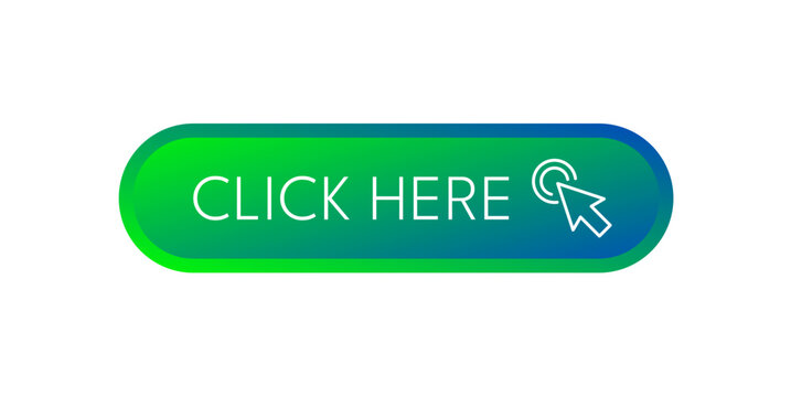 Click here - green button - vector illustration
