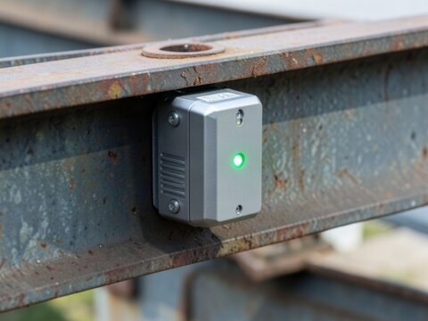 Structural Health IoT Strain Sensor Mounted on Steel Beam