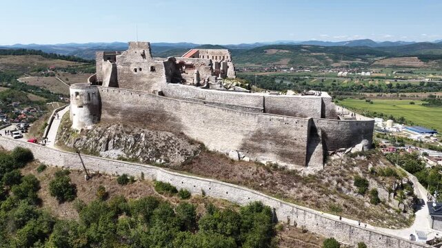 Aerial view of Deva Castle, Deva, Romania