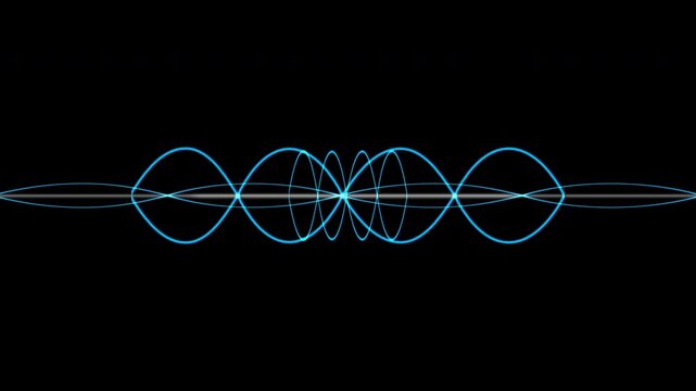 Abstract light sine wave physics animation background