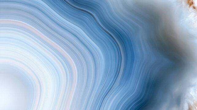 Abstract Blue Agate Crystal Texture Background