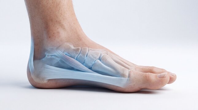Detailed Human Foot Anatomy With Bones Tendons and Ligaments