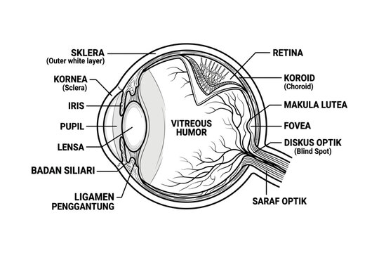 Human Eye Anatomy Infographic Diagram