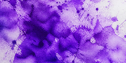 Electric Purple And Violet Watercolor Vibrant Energetic Splatter Background