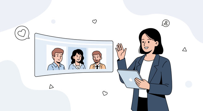 Diverse Team Connecting Online: Video Call Collaboration, Remote Work, and Business Communication Concept