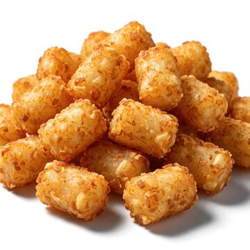 Pile of Golden-Brown Fried Tater Tots