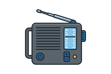Fototapeta premium Portable Radio Vector Illustration
