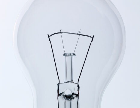 Macro Close-Up of Tungsten Light Bulb Filament Structure