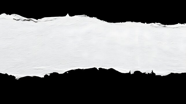 ripped torn paper edges isolated with clipping path on black background