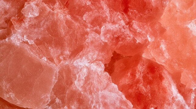 Close up shot of pink Himalayan salt crystal texture with soft dramatic lighting. Perfect abstract background for wellness and spa design.