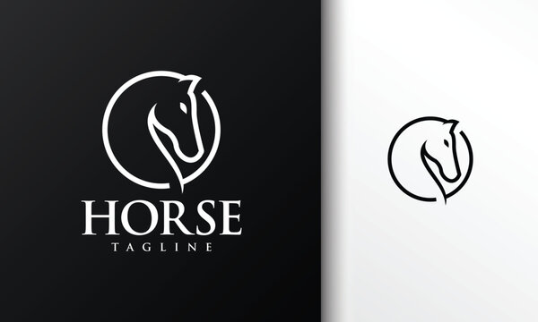Horse Head Silhouette Logo