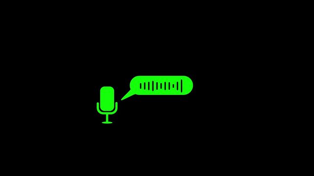 voice generator sign animation. sound wave line
