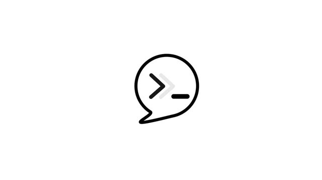 AI prompt sign animation. prompt icon