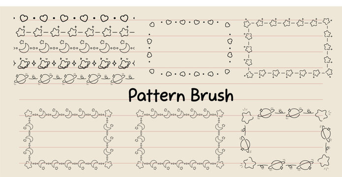 Pattern Brush Borders Set