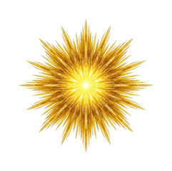 Obraz premium Golden abstract starburst or sunburst effect for festive decoration isolated