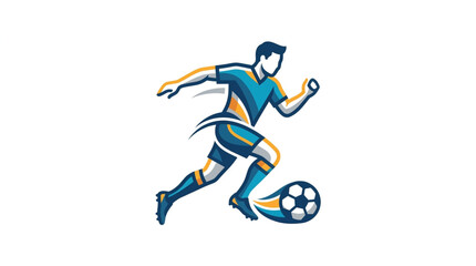 Fototapeta premium soccer player silhouette