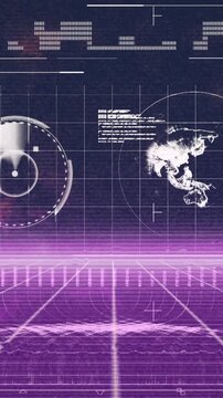 Animation of financial data processing over grid