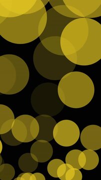 Animation of floating light spots on black background