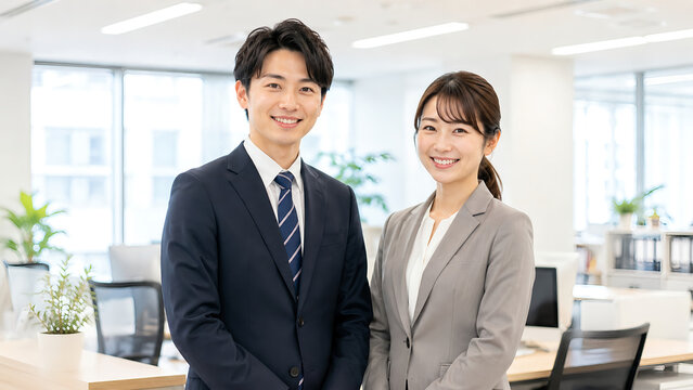 アジア人会社員男女イメージ01