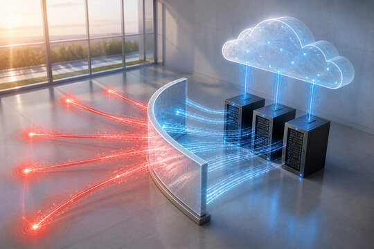 Cloud Edge Network Protected From Cyber Threats