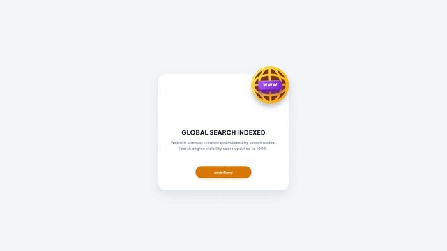 Global Search Indexed SEO Web Popup Modal UI Motion Graphic Animation Element