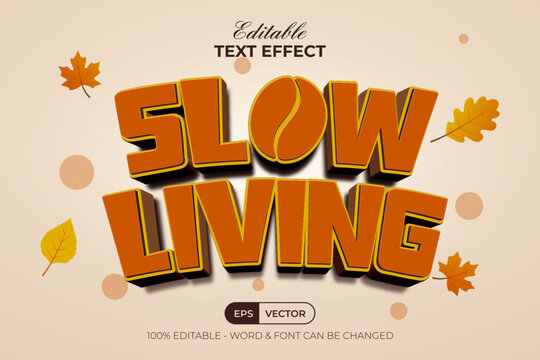 Editable Autumn Text Effect 3D Style.