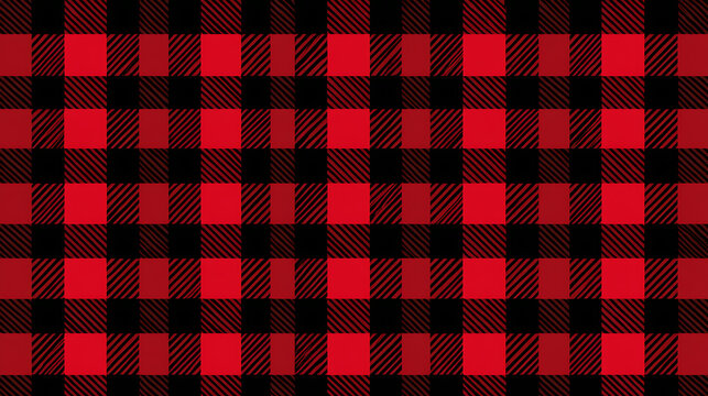 Red and black checkered pattern creates a repeating textile design with square blocks