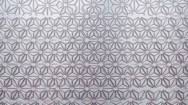 Modern Geometric Silver Metal Texture Pattern Background
