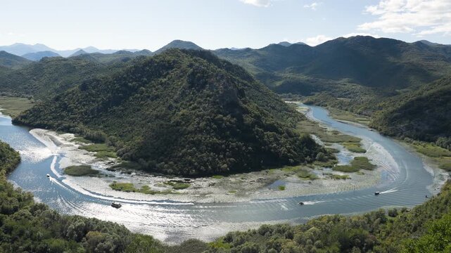 Pavlova Strana Rijeka Crnojeviča Viewpoint, horseshoe bend in Montenegro