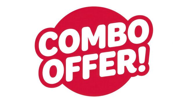 Combo offer text graphic isolated on transparent background