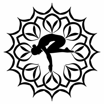 Person doing Crow Pose yoga